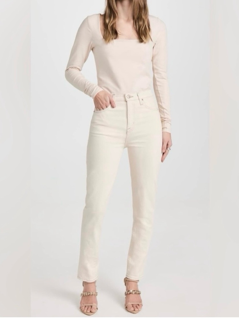 NWT Pistola Kate Jeans in Cream size 32